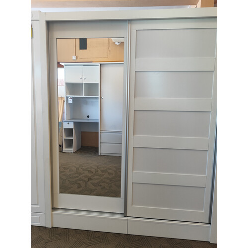 SD 2 W SLIDING WARDROBE HALF MIRROR-WHITE SD 2 W SLIDING WARDROBE HALF MIRROR-WHITE